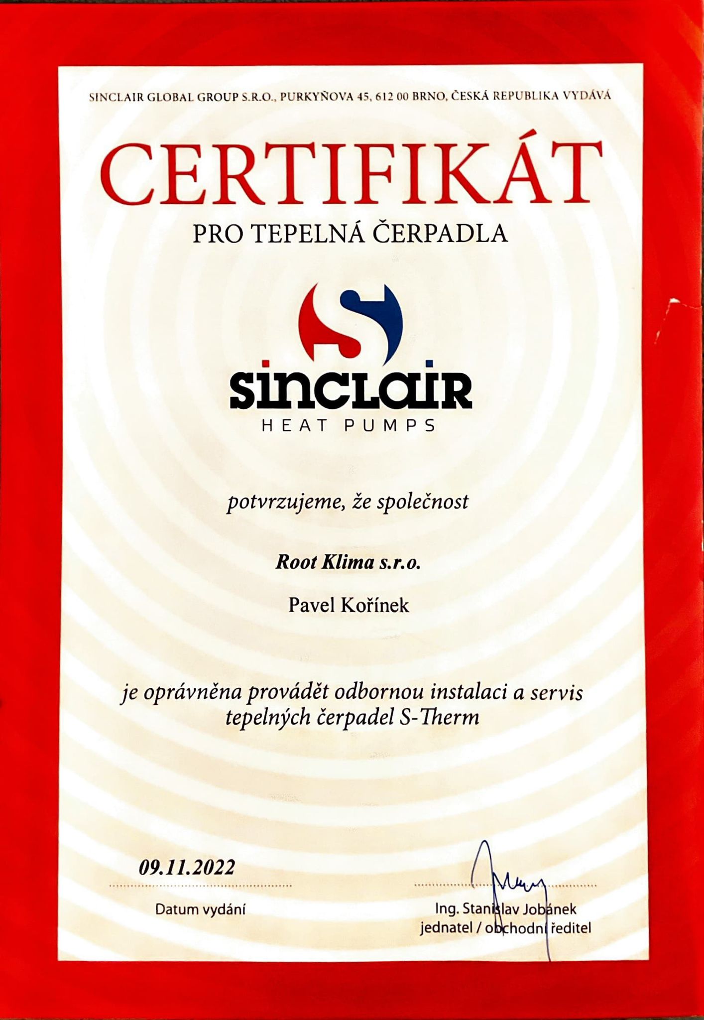 Certifikát 1